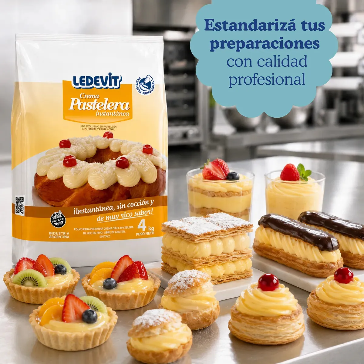 Polvo para Crema Pastelera 4 kg