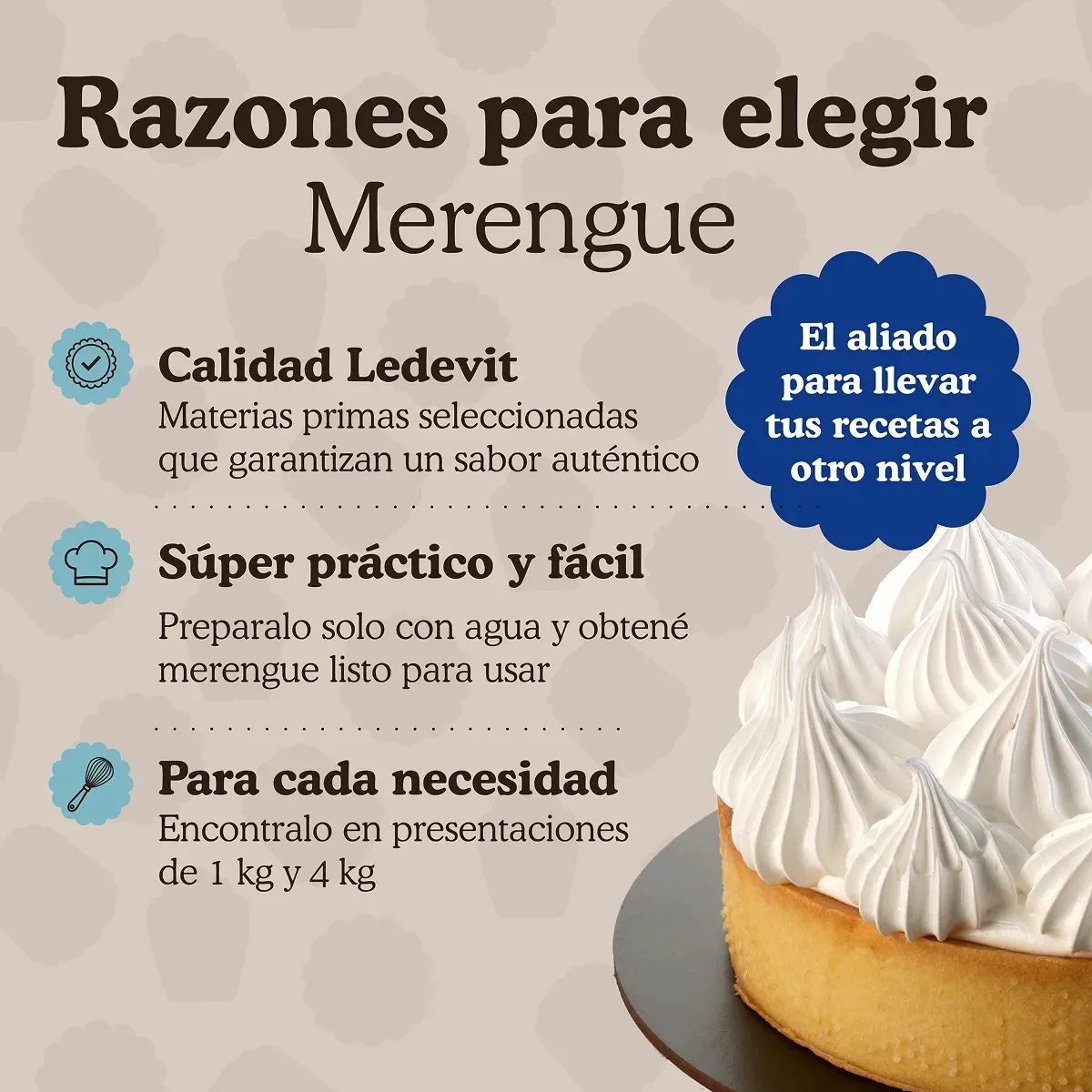 Polvo para preparar Merengue 250 g