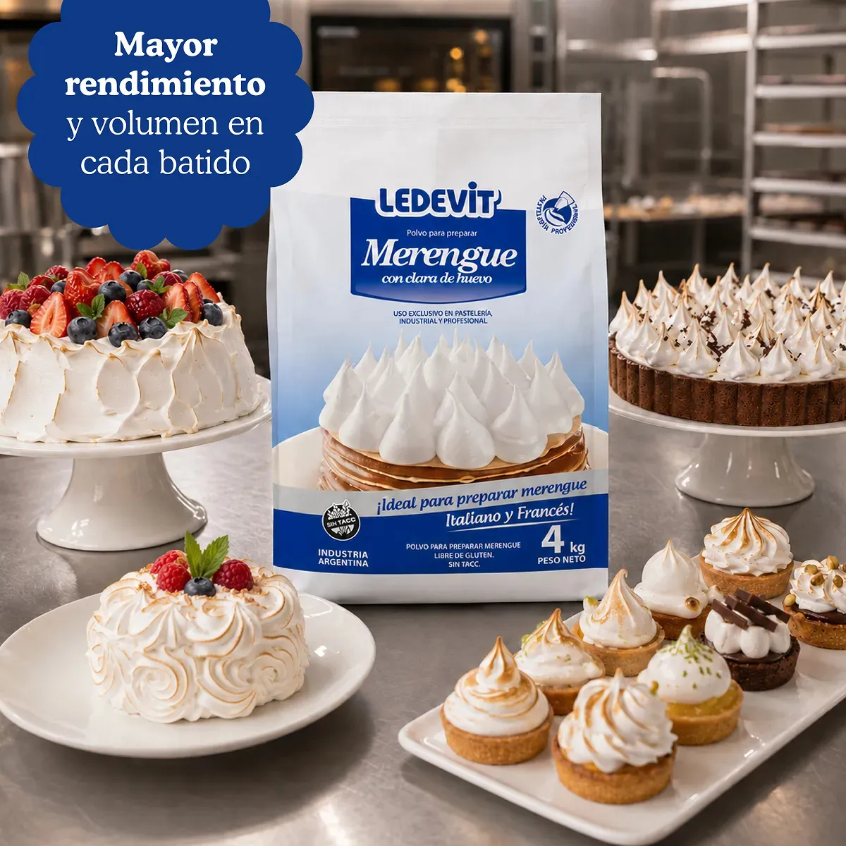 Polvo para preparar Merengue 4 kg
