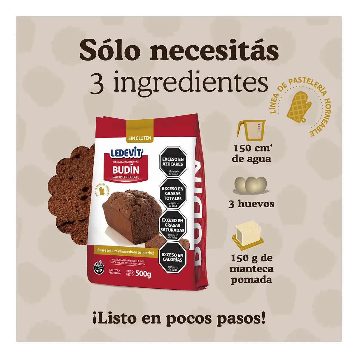 Premezcla para Budín de Chocolate 500 g