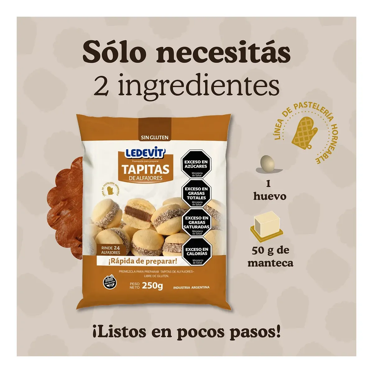 Premezcla para Tapitas de Alfajor 250 g